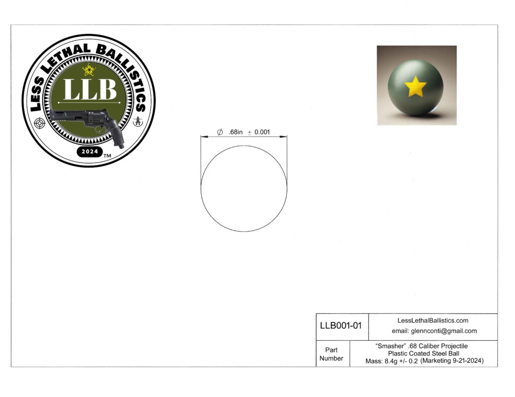 The specifications sheet for the Smasher projectile