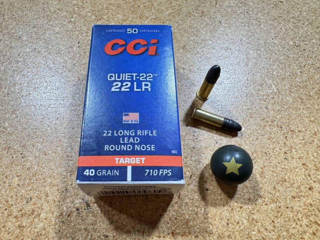 The Smasher 68 caliber projectile compares to the CCI Quiet-22 22LR round